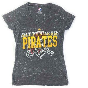 PITTSBURGH PIRATES Majestic T-Shirt Fitted V-Neck